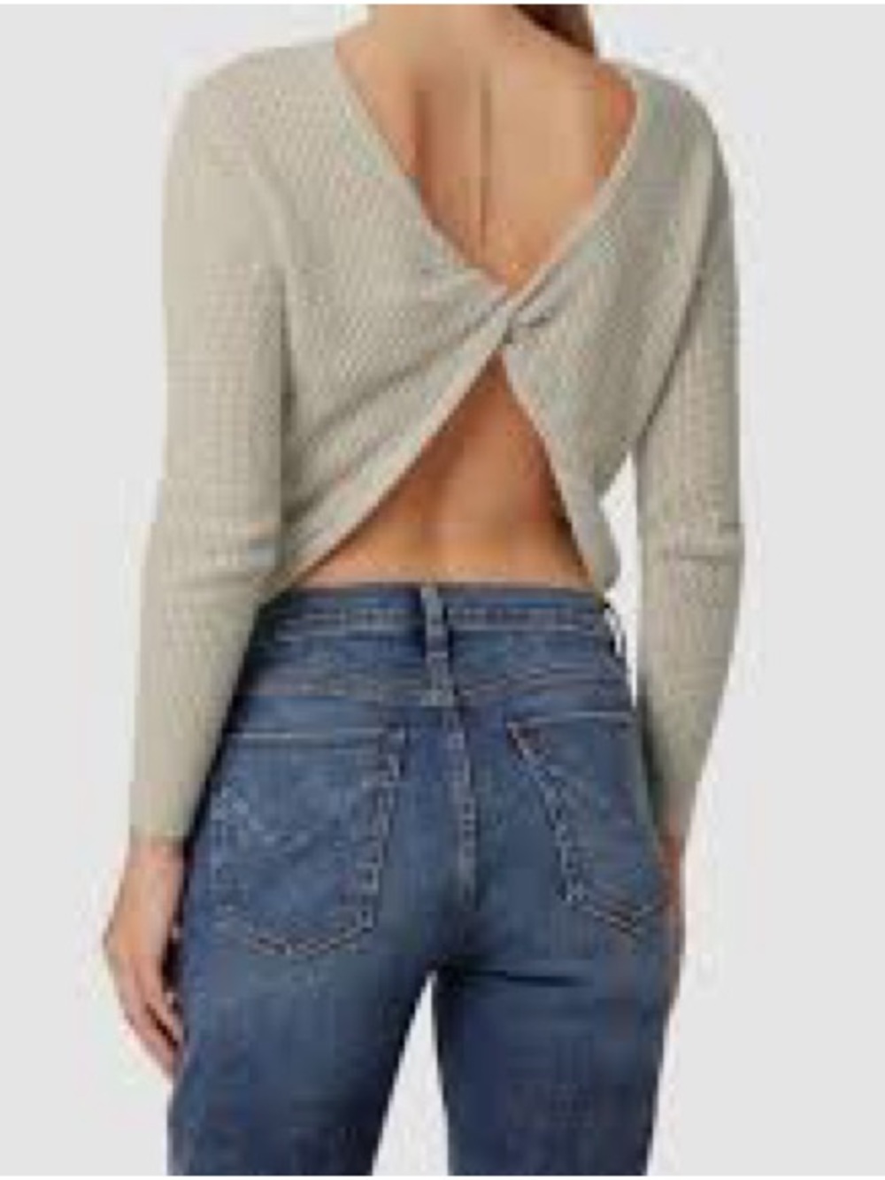 Hudson Jeans Twist Open Back Knit Sweater